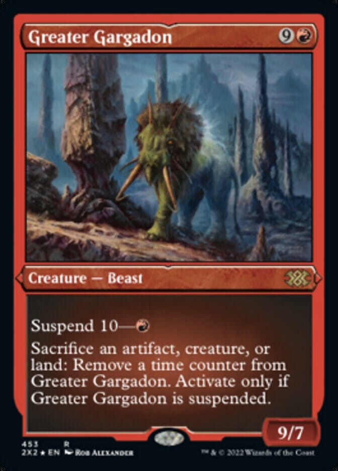 Greater Gargadon (Foil Etched) [Double Masters 2022] MTG Single Magic: The Gathering  | Multizone: Comics And Games