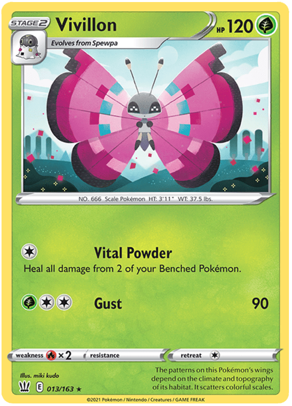 Vivillon (013/163) [Sword & Shield: Battle Styles] Pokemon Single Pokémon  | Multizone: Comics And Games