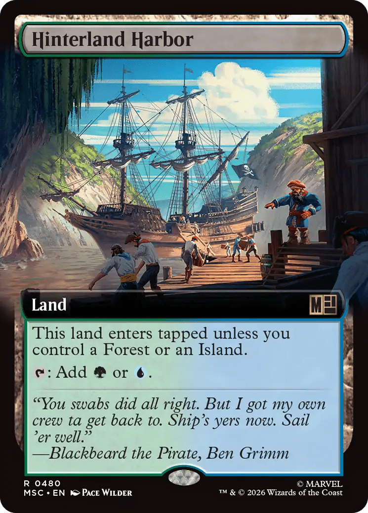 Hinterland Harbor (Extended Art) [Marvel Super Heroes Commander] MTG Single Magic: The Gathering  | Multizone: Comics And Games