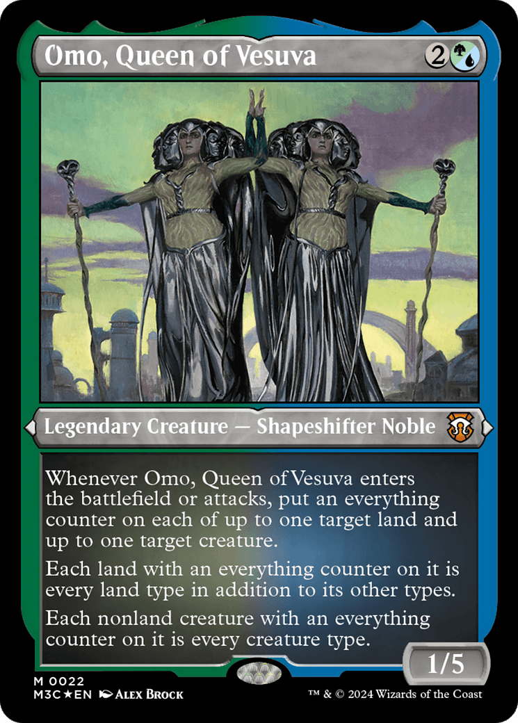 Omo, Queen of Vesuva (Foil Etched) [Modern Horizons 3 Commander] MTG Single Magic: The Gathering  | Multizone: Comics And Games