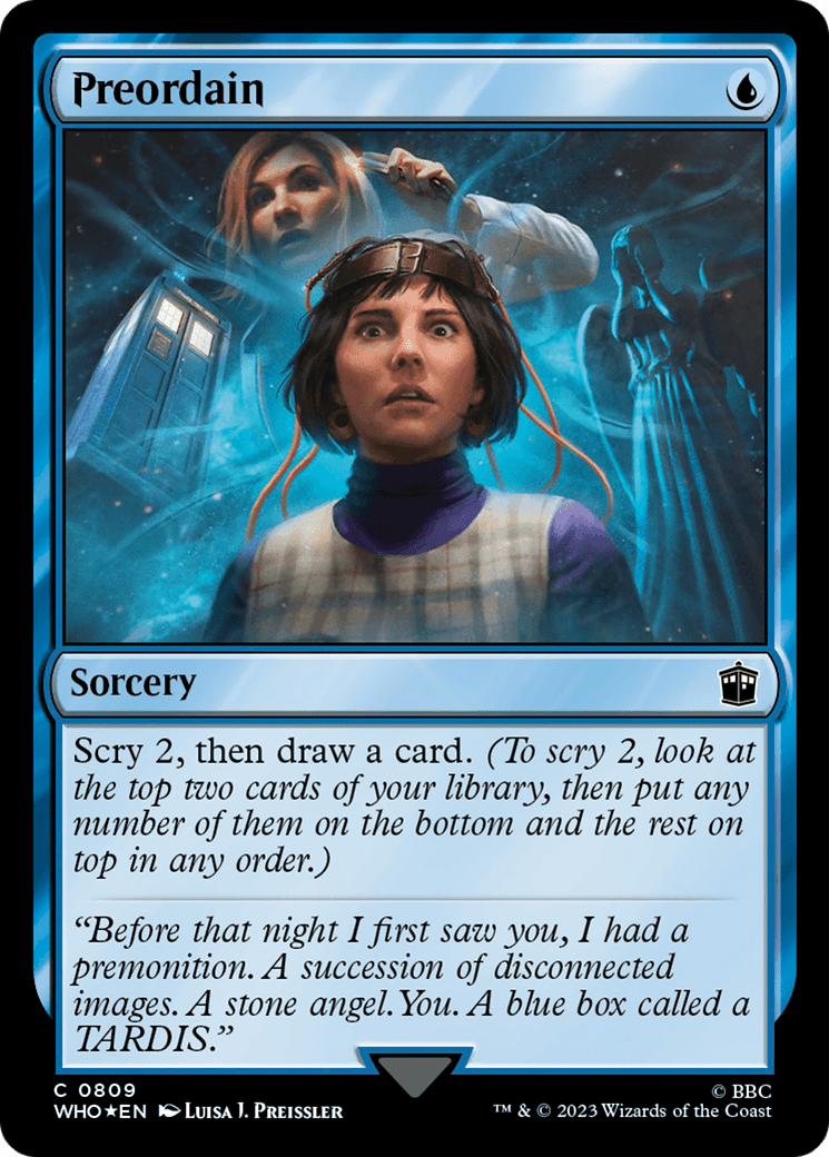 Preordain (Surge Foil) [Doctor Who] MTG Single Magic: The Gathering  | Multizone: Comics And Games