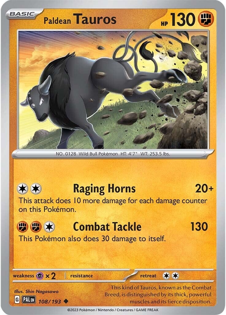 Paldean Tauros (108/193) [Scarlet & Violet: Paldea Evolved] Pokemon Single Pokémon  | Multizone: Comics And Games