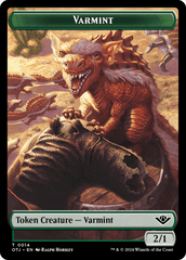 Mercenary // Varmint Double-Sided Token [Outlaws of Thunder Junction Tokens] MTG Single Magic: The Gathering  | Multizone: Comics And Games