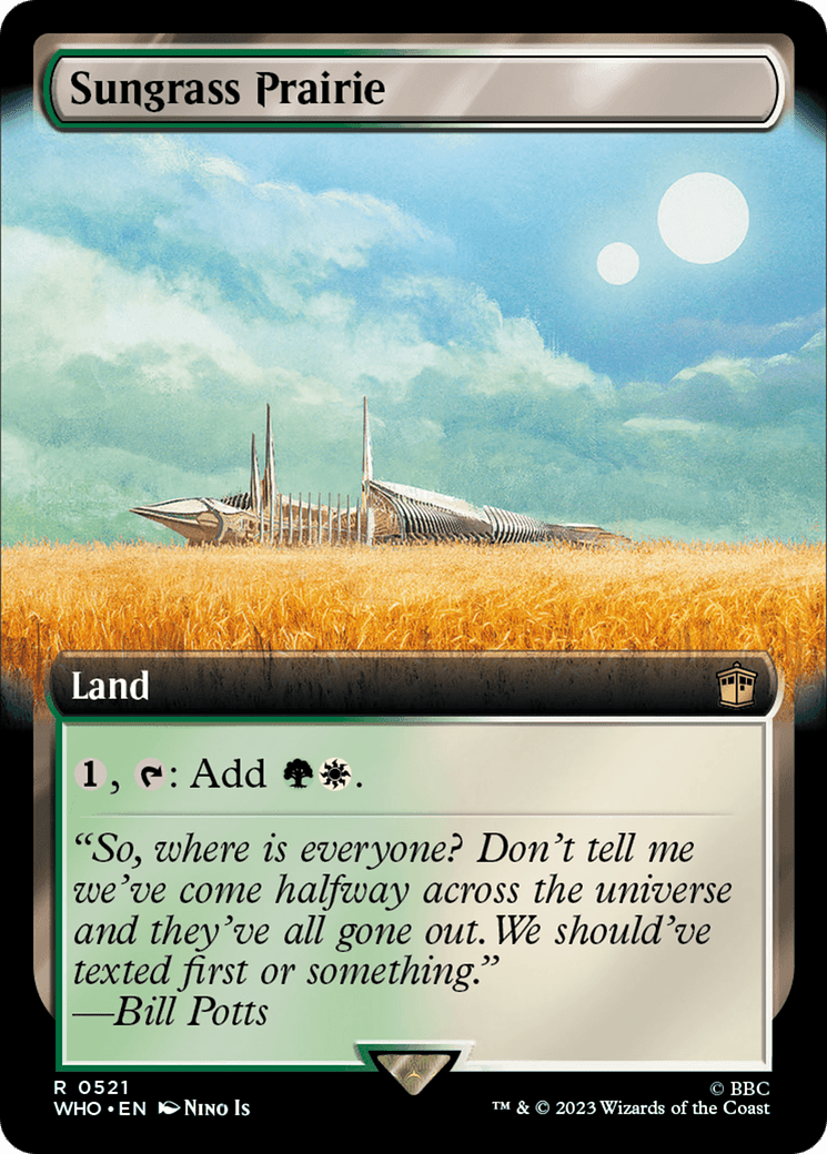 Sungrass Prairie (Extended Art) [Doctor Who] MTG Single Magic: The Gathering  | Multizone: Comics And Games