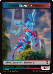 Elemental (0020) // Treasure Double-Sided Token [Secrets of Strixhaven Commander Tokens] MTG Single Magic: The Gathering  | Multizone: Comics And Games