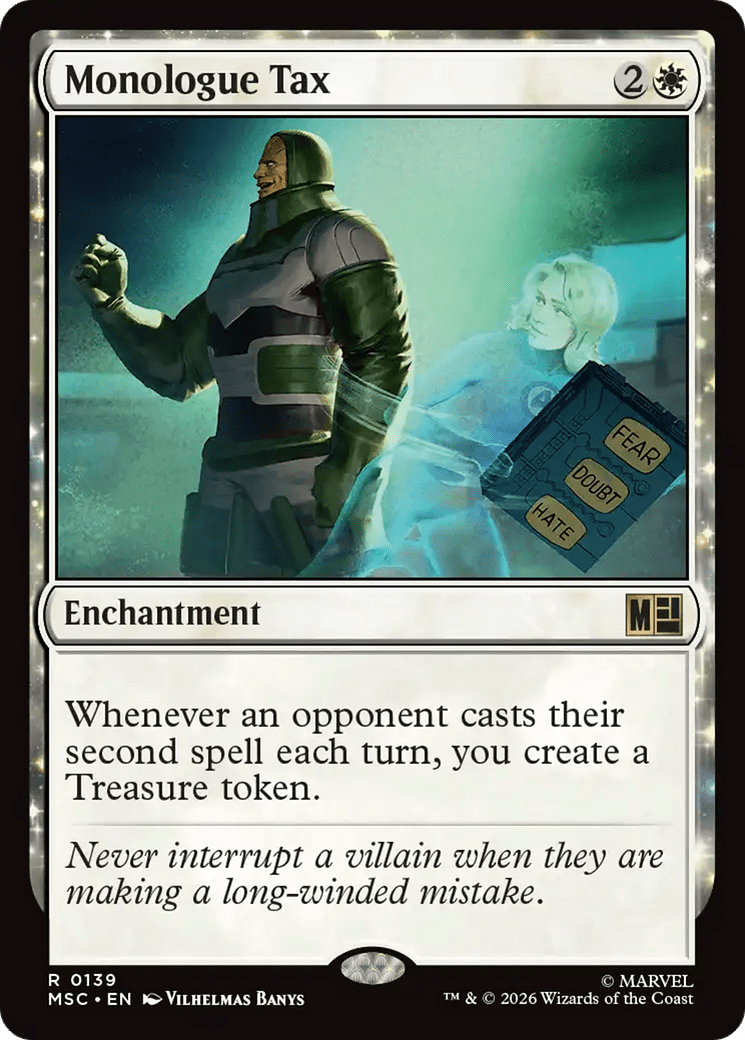 Monologue Tax [Marvel Super Heroes Commander] MTG Single Magic: The Gathering  | Multizone: Comics And Games