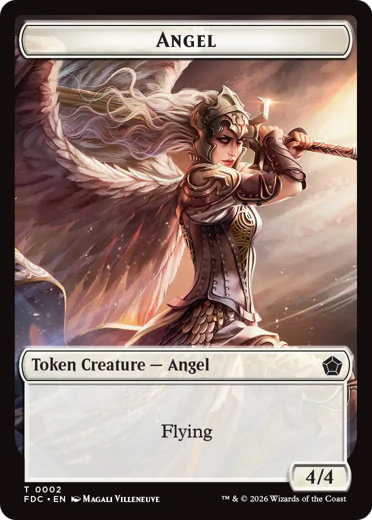 Angel (0002) // Spirit Double-Sided Token [Foundations Commander Tokens] | Multizone: Comics And Games