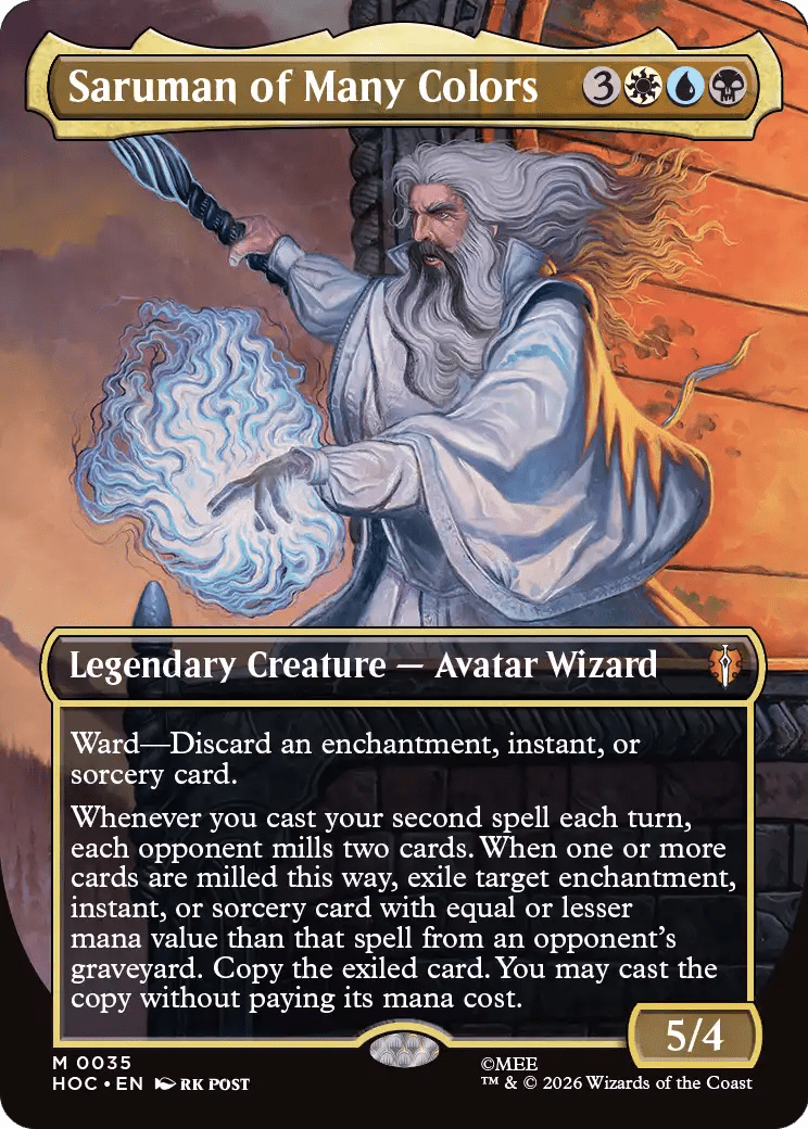 Saruman of Many Colors (Borderless) [The Hobbit: Eternal-Legal] MTG Single Magic: The Gathering  | Multizone: Comics And Games