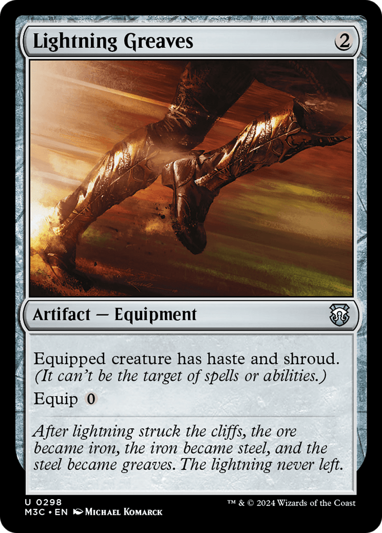 Lightning Greaves (Ripple Foil) [Modern Horizons 3 Commander] MTG Single Magic: The Gathering  | Multizone: Comics And Games