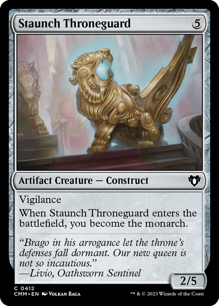 Staunch Throneguard [Commander Masters] MTG Single Magic: The Gathering  | Multizone: Comics And Games