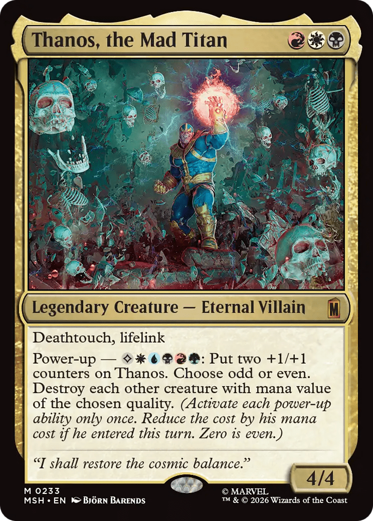 Thanos, the Mad Titan [Marvel Super Heroes] MTG Single Magic: The Gathering  | Multizone: Comics And Games