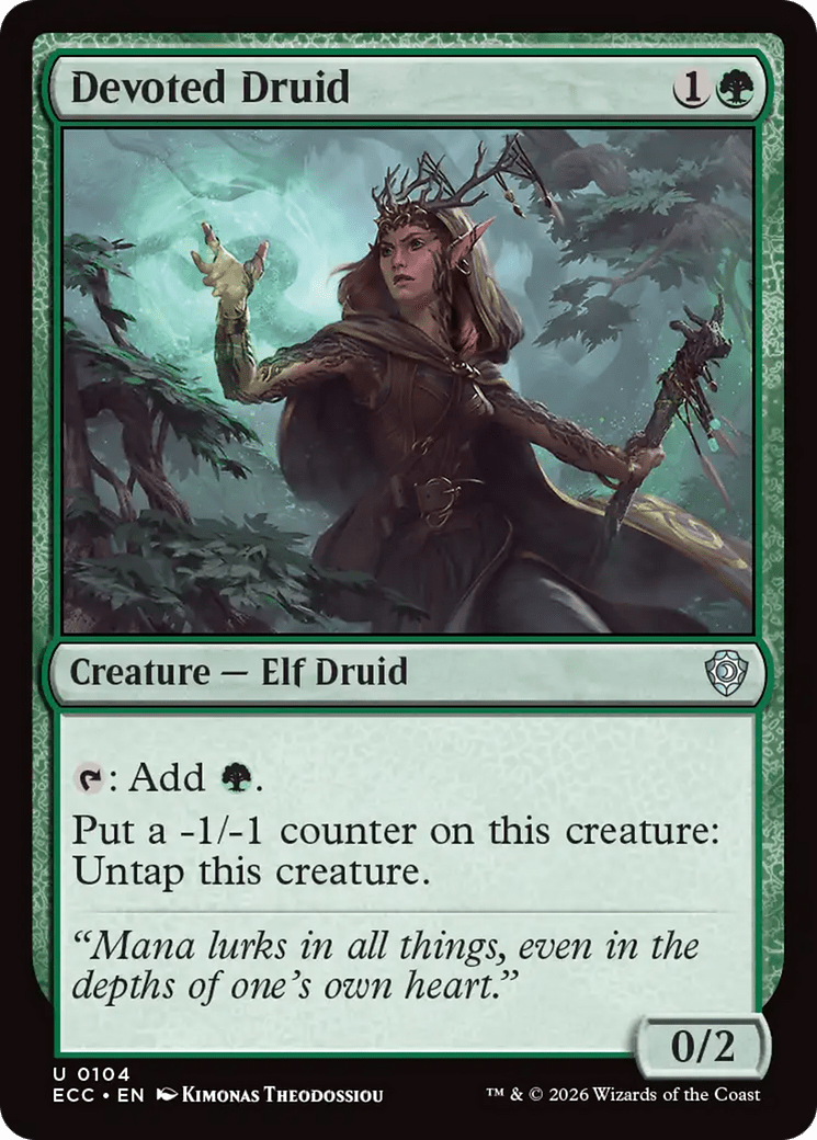 Devoted Druid [Lorwyn Eclipsed Commander] MTG Single Magic: The Gathering  | Multizone: Comics And Games