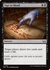 Sign in Blood [Duskmourn: House of Horror Commander] MTG Single Magic: The Gathering  | Multizone: Comics And Games