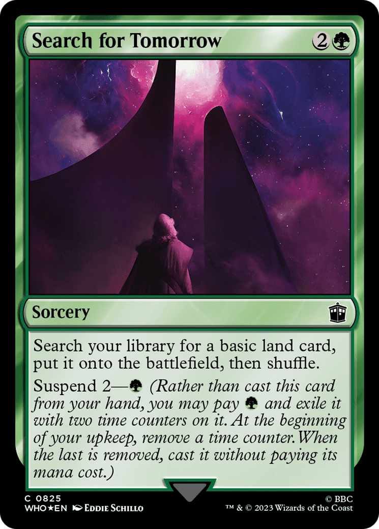 Search for Tomorrow (Surge Foil) [Doctor Who] MTG Single Magic: The Gathering  | Multizone: Comics And Games