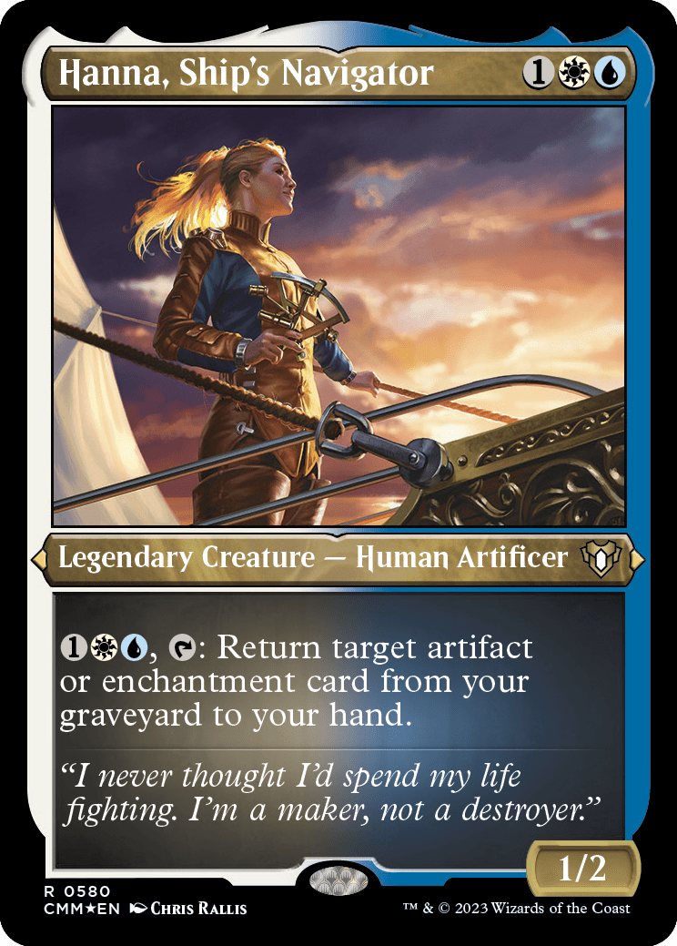 Hanna, Ship's Navigator (Foil Etched) [Commander Masters] MTG Single Magic: The Gathering  | Multizone: Comics And Games