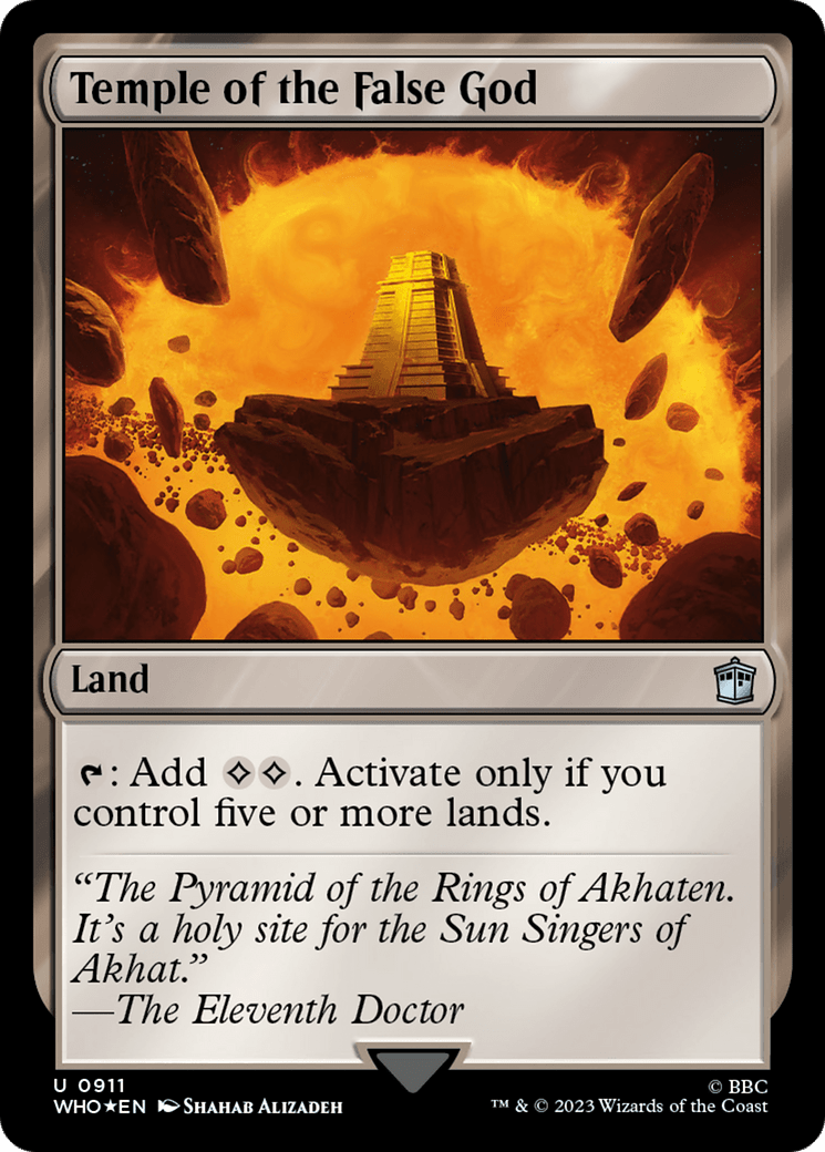 Temple of the False God (Surge Foil) [Doctor Who] MTG Single Magic: The Gathering  | Multizone: Comics And Games