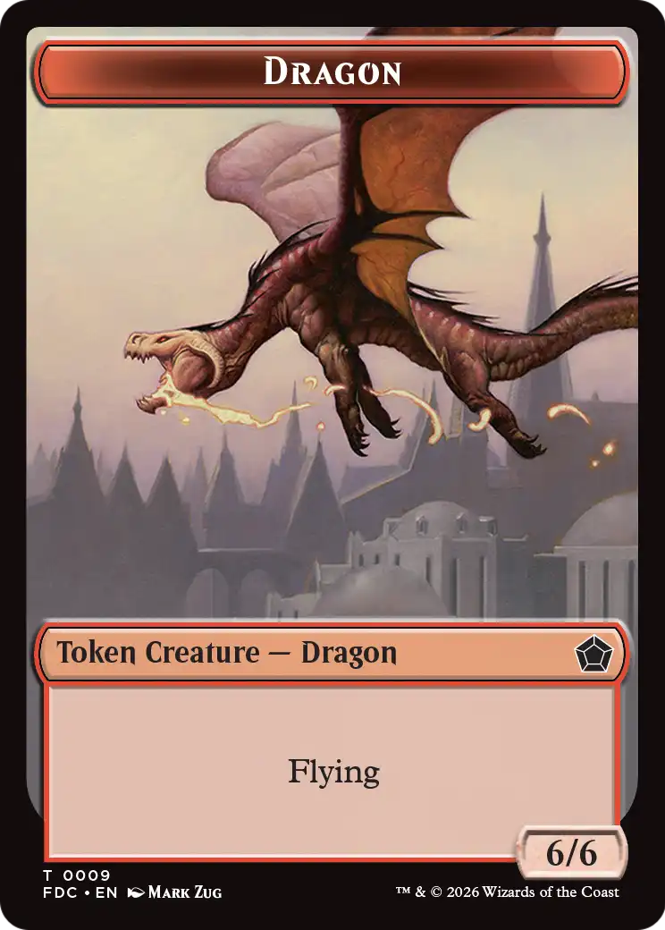 Dragon (0009) // Treasure Double-Sided Token [Foundations Commander Tokens] | Multizone: Comics And Games