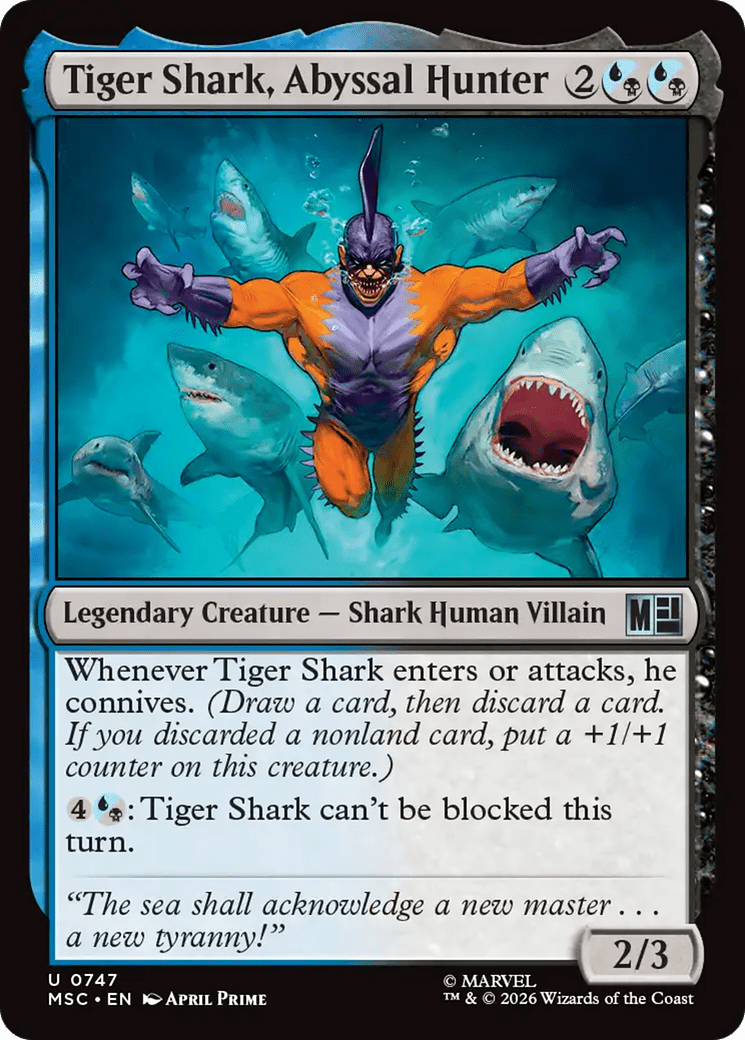 Tiger Shark, Abyssal Hunter [Marvel Super Heroes Commander] MTG Single Magic: The Gathering  | Multizone: Comics And Games