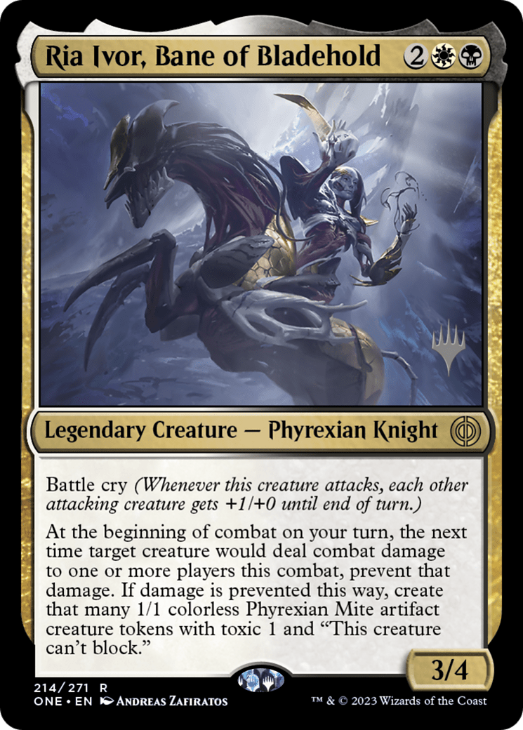 Ria Ivor, Bane of Bladehold (Promo Pack) [Phyrexia: All Will Be One Promos] MTG Single Magic: The Gathering  | Multizone: Comics And Games