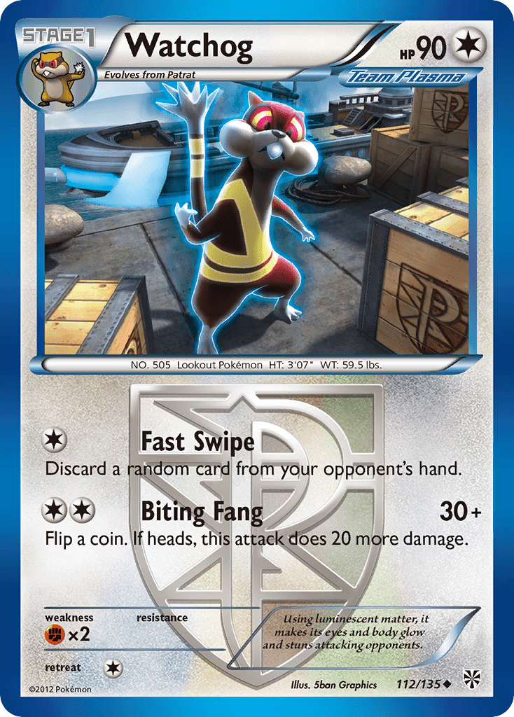Watchog (112/135) [Black & White: Plasma Storm] Pokemon Single Pokémon  | Multizone: Comics And Games