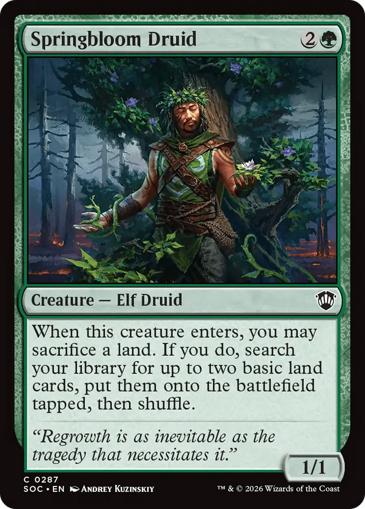 Springbloom Druid [Secrets of Strixhaven Commander] MTG Single Magic: The Gathering  | Multizone: Comics And Games