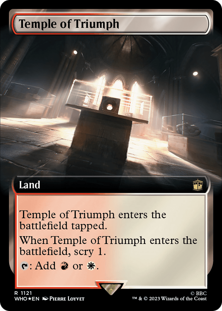 Temple of Triumph (Extended Art) (Surge Foil) [Doctor Who] MTG Single Magic: The Gathering  | Multizone: Comics And Games