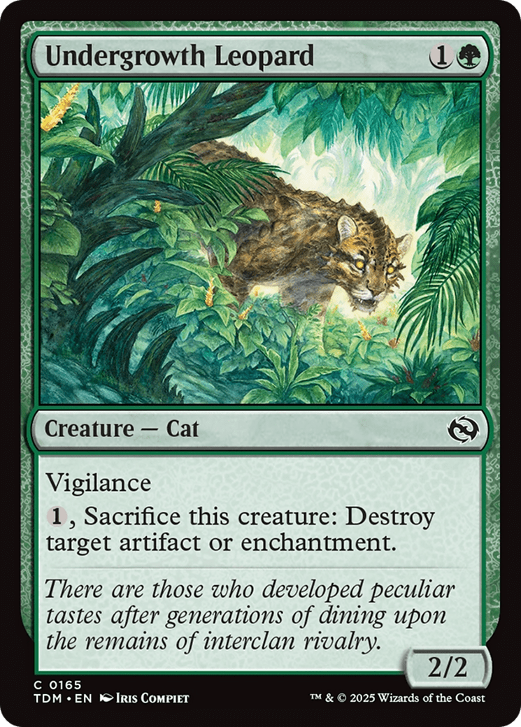 Undergrowth Leopard [Tarkir: Dragonstorm] MTG Single Magic: The Gathering  | Multizone: Comics And Games