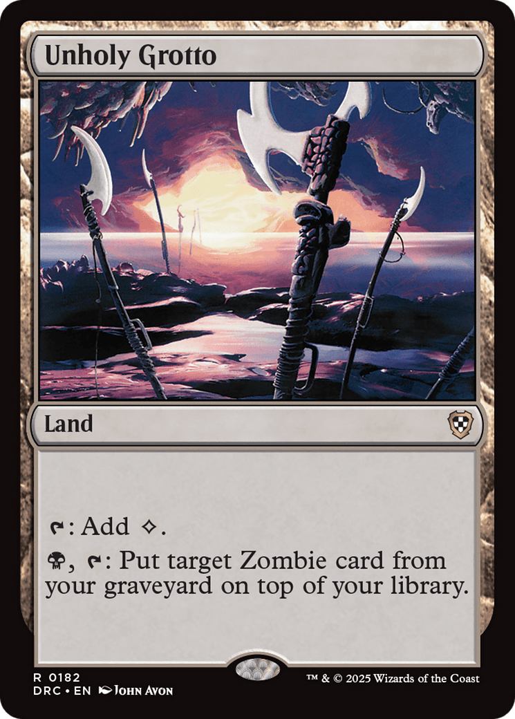 Unholy Grotto [Aetherdrift Commander] MTG Single Magic: The Gathering  | Multizone: Comics And Games