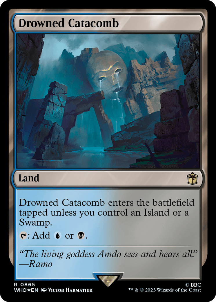 Drowned Catacomb (Surge Foil) [Doctor Who] MTG Single Magic: The Gathering  | Multizone: Comics And Games