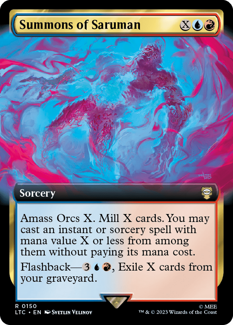 Summons of Saruman (Extended Art) [The Lord of the Rings: Tales of Middle-Earth Commander] MTG Single Magic: The Gathering  | Multizone: Comics And Games