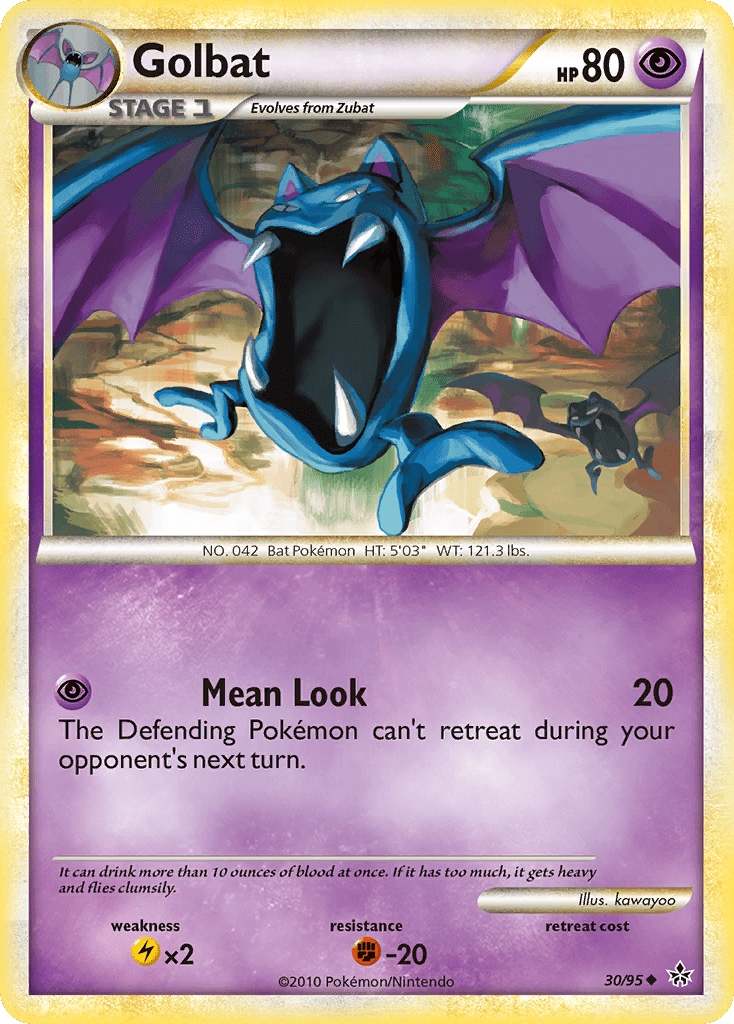 Golbat (30/95) [HeartGold & SoulSilver: Unleashed] Pokemon Single Pokémon  | Multizone: Comics And Games
