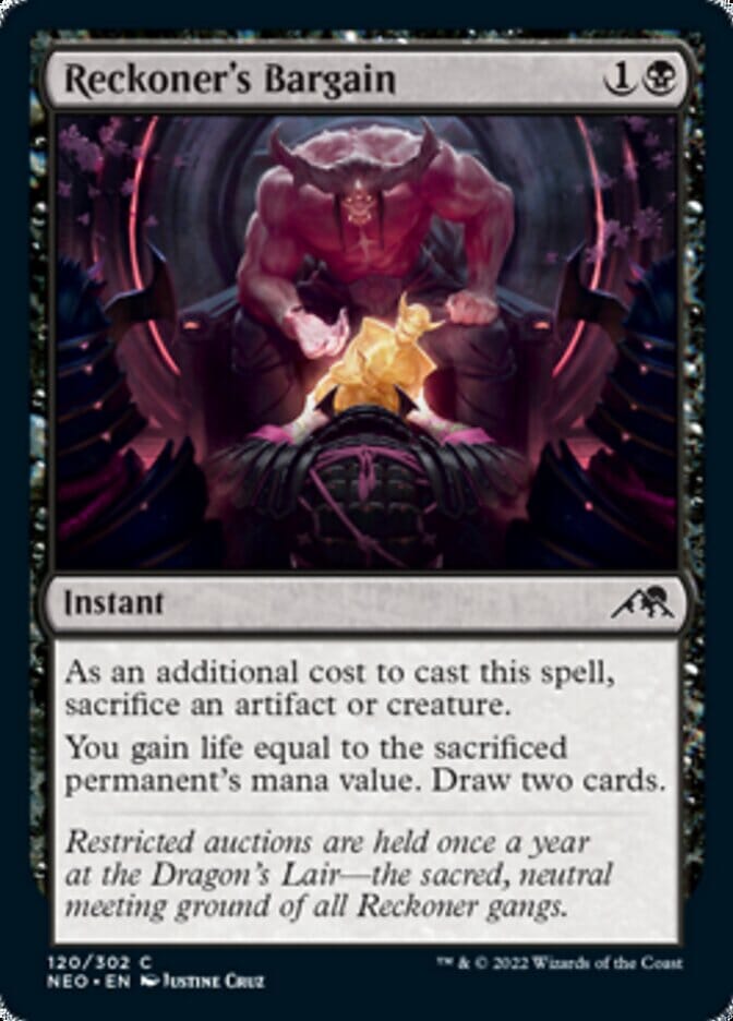 Reckoner's Bargain [Kamigawa: Neon Dynasty] MTG Single Magic: The Gathering  | Multizone: Comics And Games