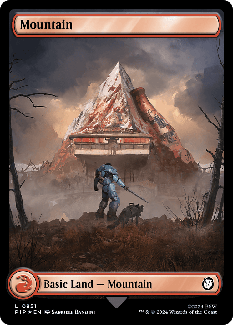 Mountain (0851) (Surge Foil) [Fallout] MTG Single Magic: The Gathering  | Multizone: Comics And Games