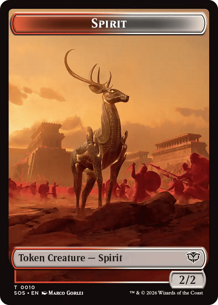 Fractal (0004) // Spirit (0010) Double-Sided Token [Secrets of Strixhaven Tokens] MTG Single Magic: The Gathering  | Multizone: Comics And Games