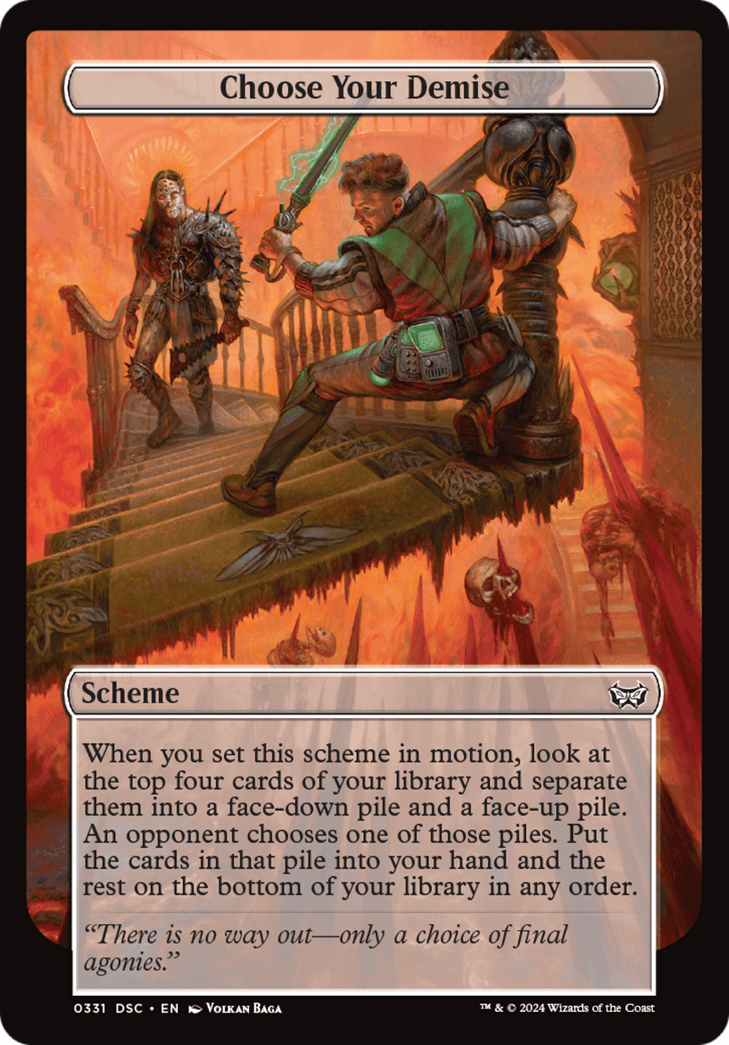 Choose Your Demise (Full Art) [Duskmourn: Archenemy] MTG Single Magic: The Gathering  | Multizone: Comics And Games