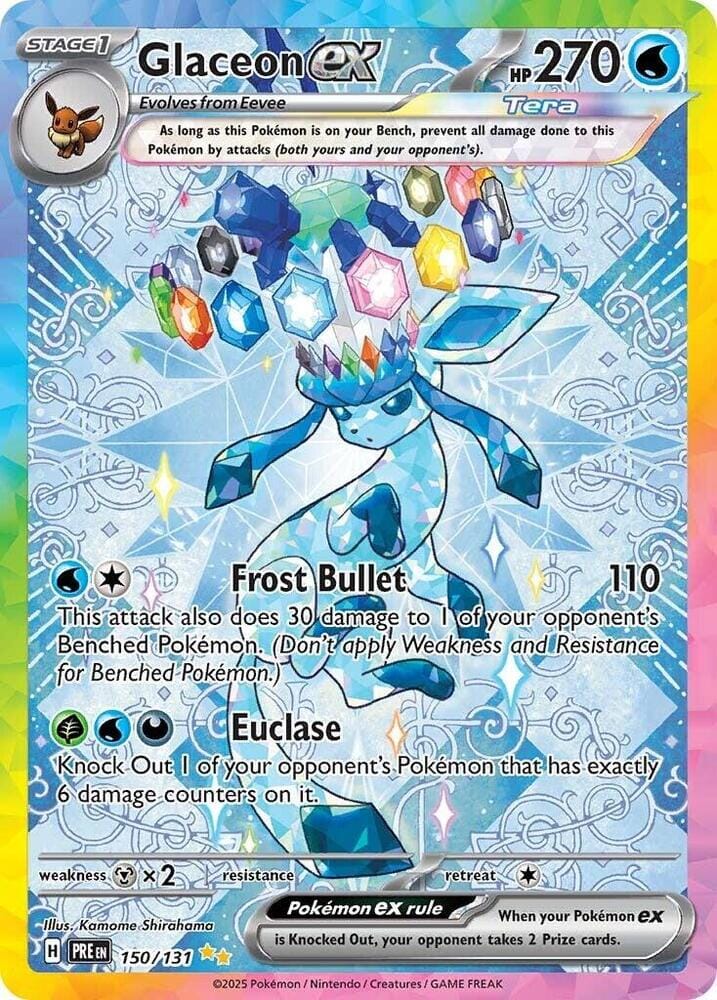 Glaceon ex (150/131) [Scarlet & Violet: Prismatic Evolutions] Pokemon Single Pokémon  | Multizone: Comics And Games