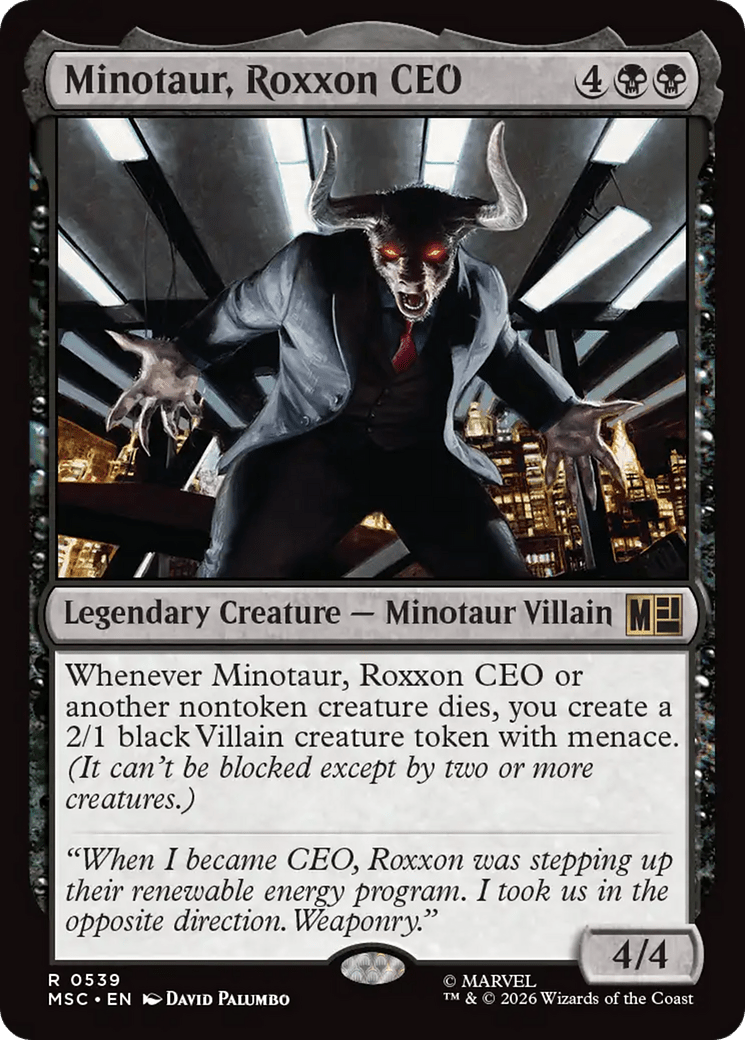 Minotaur, Roxxon CEO [Marvel Super Heroes Commander] MTG Single Magic: The Gathering  | Multizone: Comics And Games