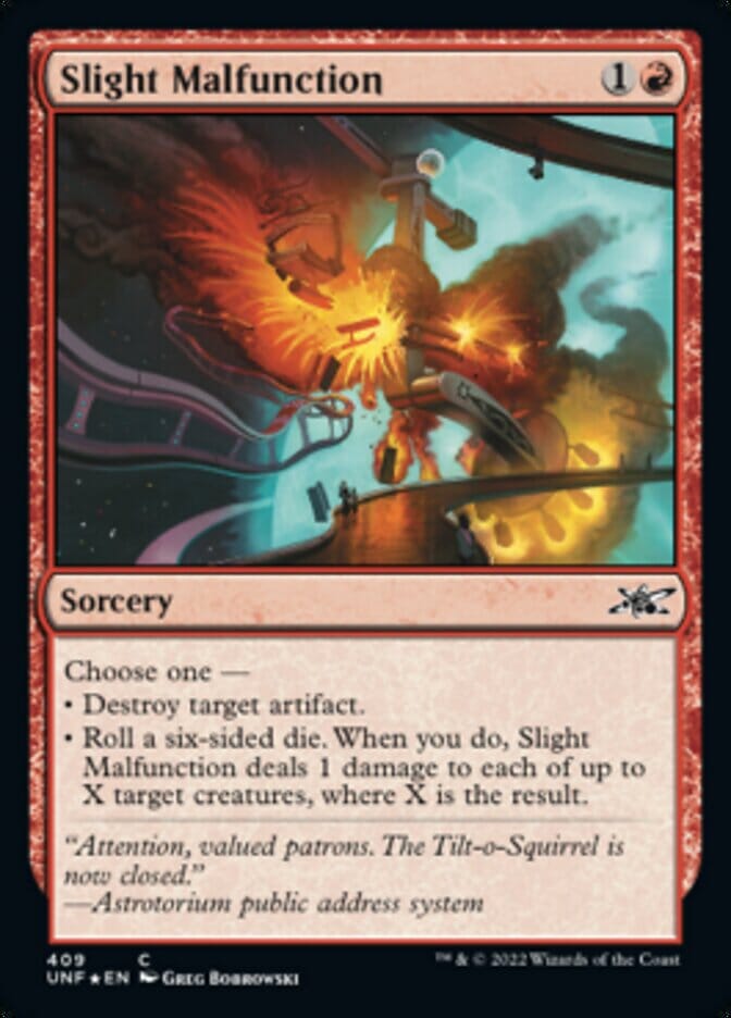 Slight Malfunction (Galaxy Foil) [Unfinity] MTG Single Magic: The Gathering  | Multizone: Comics And Games