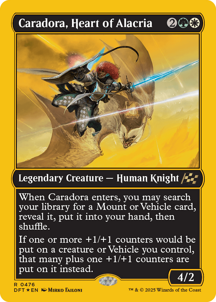 Caradora, Heart of Alacria (First-Place Foil) [Aetherdrift] MTG Single Magic: The Gathering  | Multizone: Comics And Games
