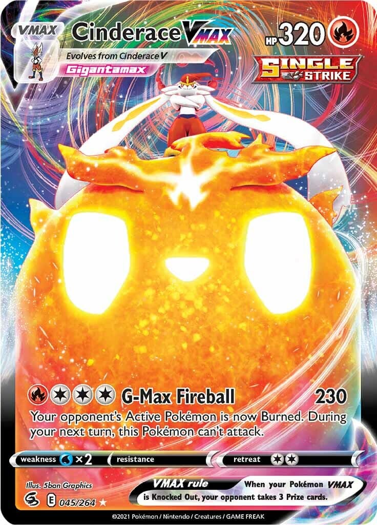 Cinderace VMAX (045/264) [Sword & Shield: Fusion Strike] Pokemon Single Pokémon  | Multizone: Comics And Games