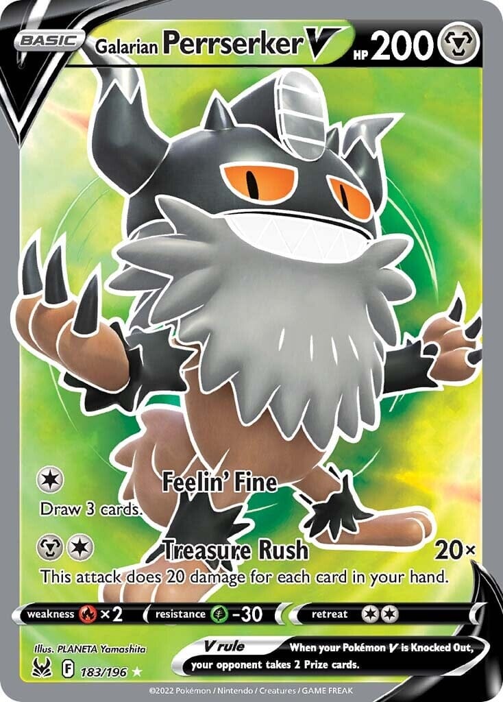 Galarian Perrserker V (183/196) [Sword & Shield: Lost Origin] Pokemon Single Pokémon  | Multizone: Comics And Games
