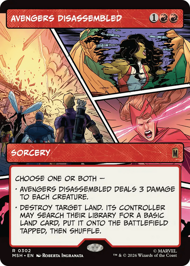 Avengers Disassembled (Borderless) [Marvel Super Heroes] MTG Single Magic: The Gathering  | Multizone: Comics And Games