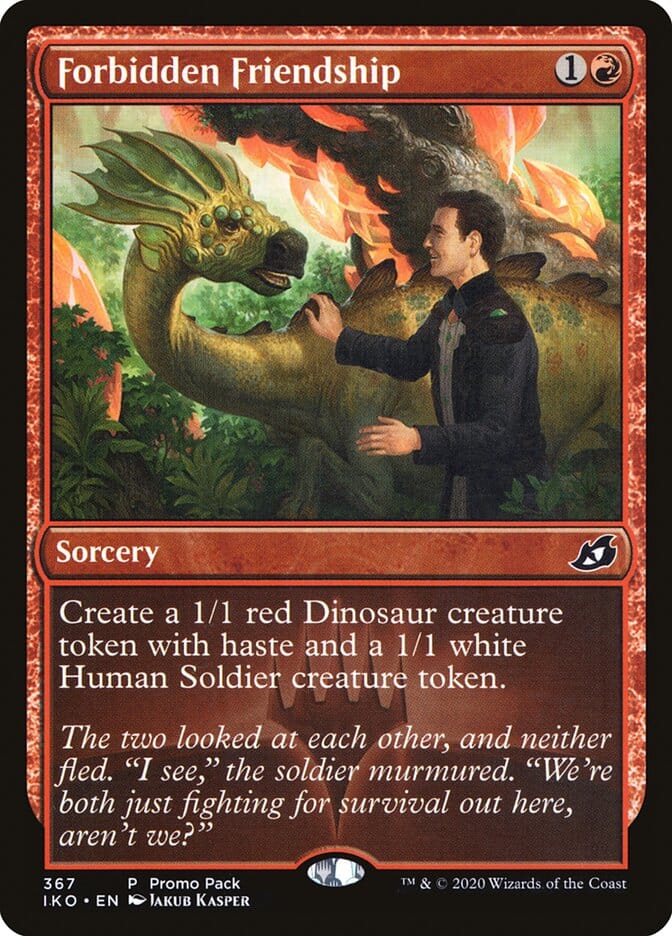 Forbidden Friendship (Promo Pack) [Ikoria: Lair of Behemoths Promos] MTG Single Magic: The Gathering  | Multizone: Comics And Games