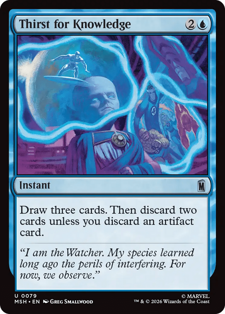 Thirst for Knowledge [Marvel Super Heroes] MTG Single Magic: The Gathering  | Multizone: Comics And Games