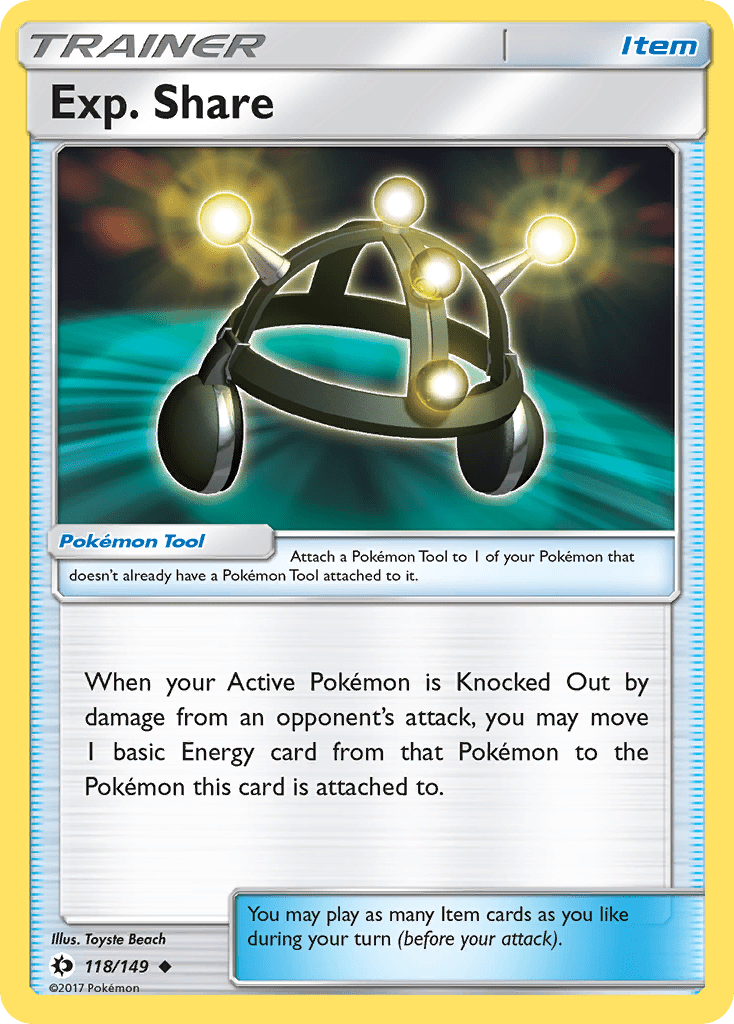 Exp. Share (118/149) [Sun & Moon: Base Set] Pokemon Single Pokémon  | Multizone: Comics And Games