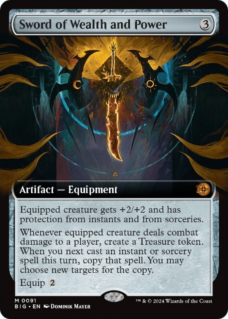 Sword of Wealth and Power (Extended Art) [Outlaws of Thunder Junction: The Big Score] MTG Single Magic: The Gathering  | Multizone: Comics And Games