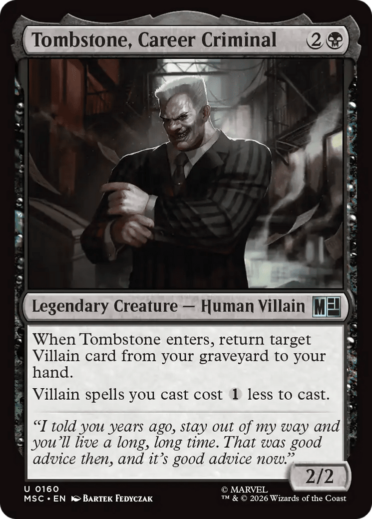 Tombstone, Career Criminal (0160) [Marvel Super Heroes Commander] | Multizone: Comics And Games