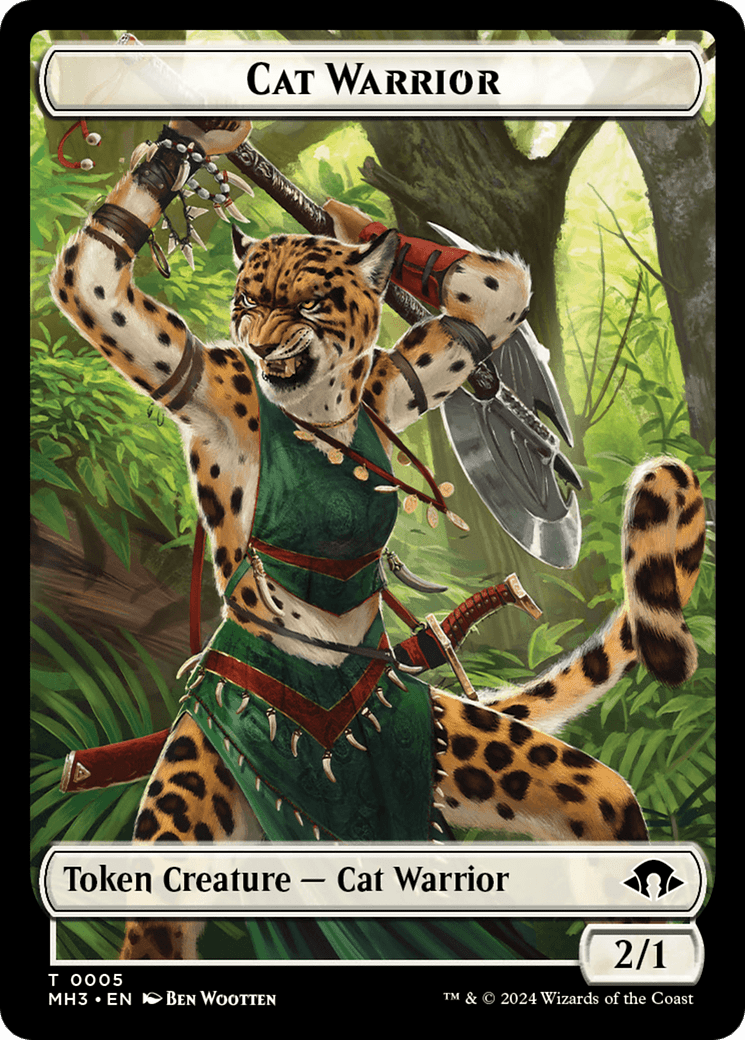 Servo // Cat Warrior Double-Sided Token [Modern Horizons 3 Tokens] MTG Single Magic: The Gathering  | Multizone: Comics And Games