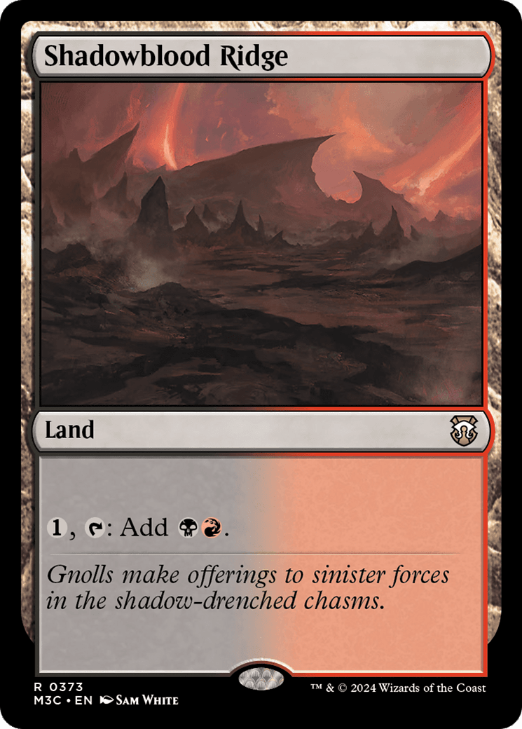 Shadowblood Ridge (Ripple Foil) [Modern Horizons 3 Commander] MTG Single Magic: The Gathering  | Multizone: Comics And Games