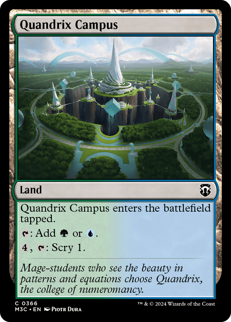 Quandrix Campus (Ripple Foil) [Modern Horizons 3 Commander] MTG Single Magic: The Gathering  | Multizone: Comics And Games
